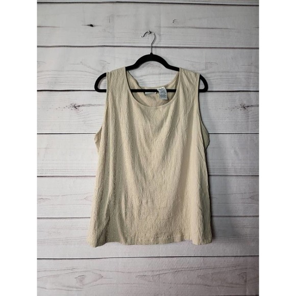 White Stag Women Tank Top Whipped Latte Sleeveless Stretch Textured Plus 18W/20W - Picture 1 of 5